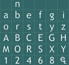 serifenlose Antiquaschrift