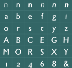 serifenlose Antiquaschrift